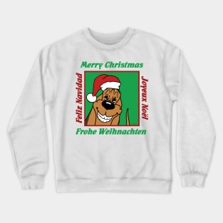 Bloodhound Christmas Crewneck Sweatshirt